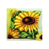Single Sunflower Chunky Cross Stitch Cushion Front Kit